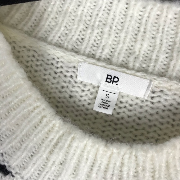 BP. Button Sweater Ivory Caitlyn Stripe Red Sz Small - Picture 6 of 9